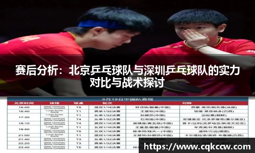 赛后分析：北京乒乓球队与深圳乒乓球队的实力对比与战术探讨